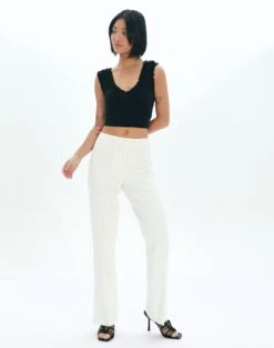 Tailored Side Split Mid Rise Pant 23 Tailored Side Split Mid Rise Pant -Outlet Glassons Store harris tailored pant milk full pw85797pln