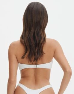 Bandeau Gold Detailed Swim Top -Outlet Glassons Store harvey hardwear bandaue white back ga128328rpln