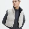 Reversible Cropped Puffer Vest 2 Reversible Cropped Puffer Vest -Outlet Glassons Store holli cropped reverable puffer blackshelfie front vs91583ppr