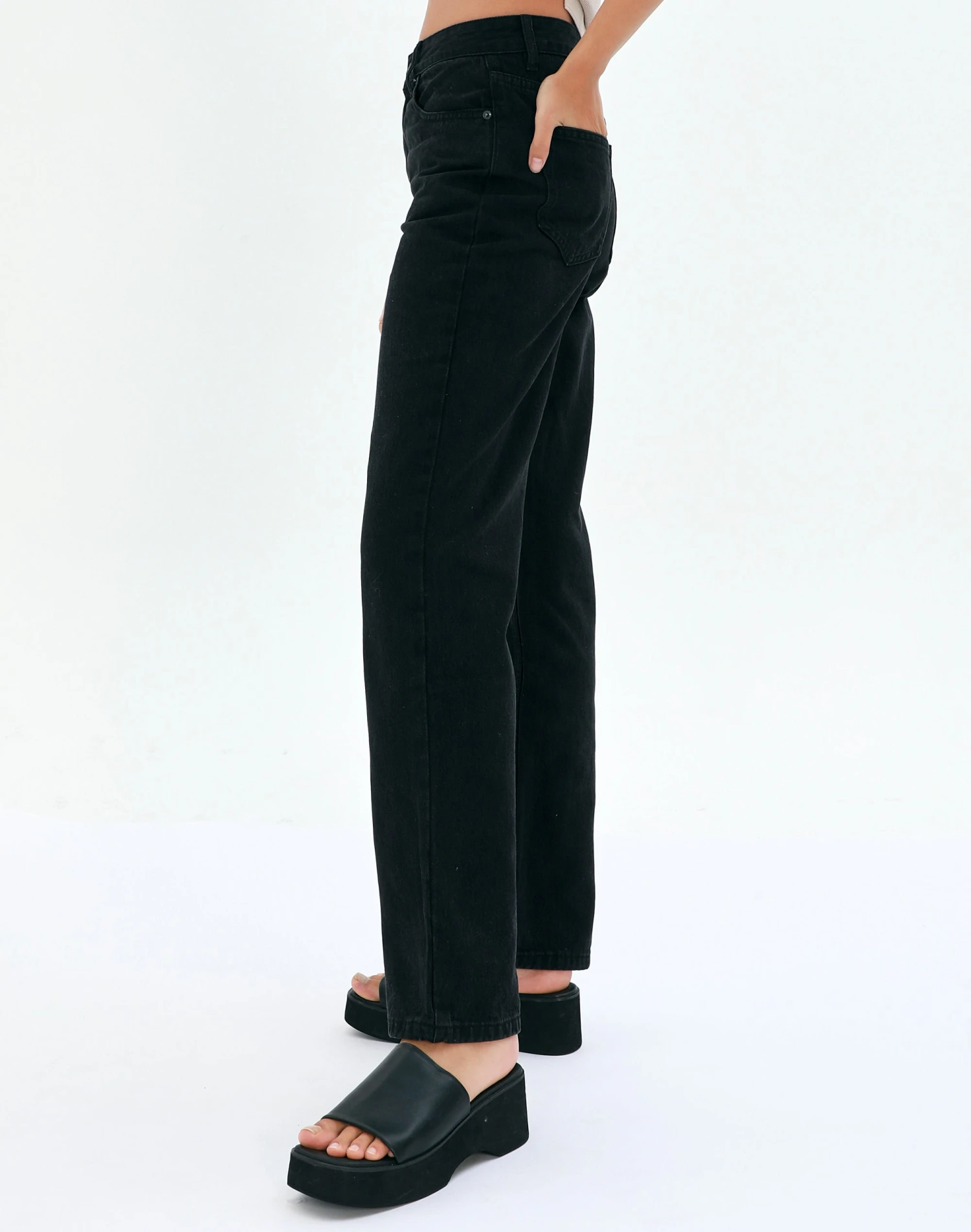 High Rise Straight Leg Jean 5 High Rise Straight Leg Jean - Image 3