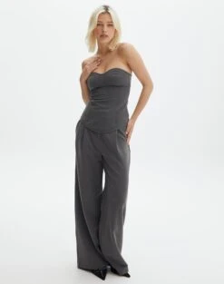 Tailored Strapless Corset Top 24 Tailored Strapless Corset Top -Outlet Glassons Store iver tailored corset charcoal detail bv127594pln