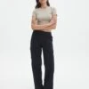 Mid Rise Cotton Cargo Pant 2 Mid Rise Cotton Cargo Pant -Outlet Glassons Store izzu cargo pant black front pw91778cot