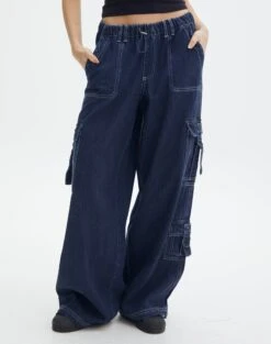 Mid Rise Baggy Cargo Jean -Outlet Glassons Store jasper cargo jean super indigo full jd90676dnm