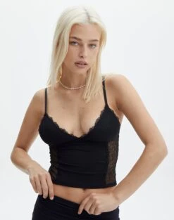 Lace Detail Cropped Cami