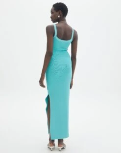 Round Neckline Knit Maxi Dress -Outlet Glassons Store kelly round neck aqua siren back kd119942knt