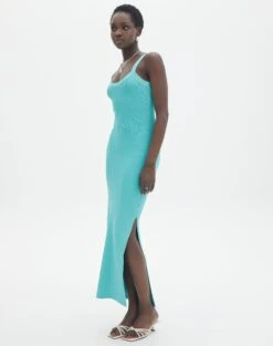 Round Neckline Knit Maxi Dress -Outlet Glassons Store kelly round neck aqua siren full kd119942knt