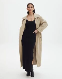 Round Neckline Knit Maxi Dress -Outlet Glassons Store kelly round neck black detail kd119942knt