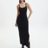 Round Neckline Knit Maxi Dress -Outlet Glassons Store kelly round neck black front kd119942knt
