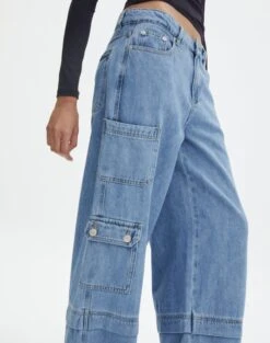 Cargo Low Rise Wide Leg Jean -Outlet Glassons Store khari cargo jean riley vintage wash imageback jd109691dnm