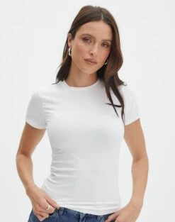 Faux Leather Moto Zip Straight Leg Pant -Outlet Glassons Store kimmy t shirt milk front ts55072pln 4