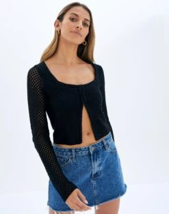 Crochet Split Front Hook Eye Top