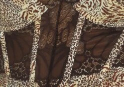 Cut Out Animal Lace Trim Corset -Outlet Glassons Store kurbie corset jungle leo imagefront ut91413jnl