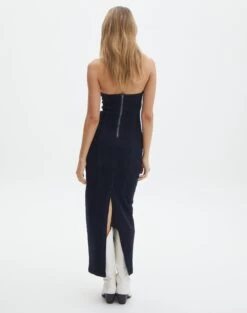 Strapless Denim Midi Dress -Outlet Glassons Store ky strapless denim midi last rodeo indigo back dl122263den