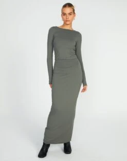 Supersoft Backless Long Sleeve Top 34 Supersoft Backless Long Sleeve Top -Outlet Glassons Store layley longsleeve cypress full tl102955pch