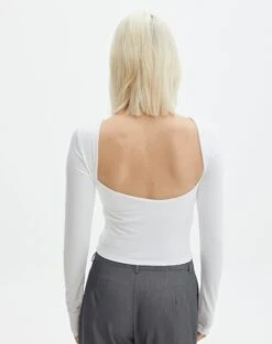 Supersoft Backless Long Sleeve Top 40 Supersoft Backless Long Sleeve Top -Outlet Glassons Store layley longsleeve milk detail tl102955pch