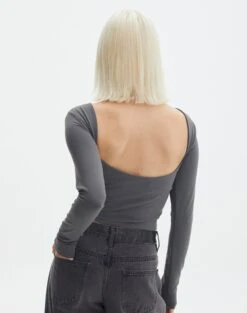 Supersoft Backless Long Sleeve Top 24 Supersoft Backless Long Sleeve Top -Outlet Glassons Store layley longsleeve shadow dancer detail tl102955pch