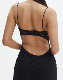 Lace Cupped Fitted Maxi Dress 24 Lace Cupped Fitted Maxi Dress -Outlet Glassons Store layne lace maxi dress black detail dl106098lce