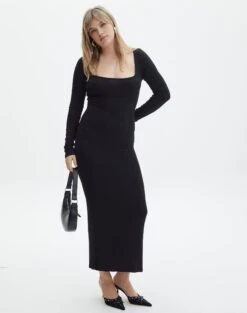 Luxe Lounge Modal Long Sleeve Maxi Dress 23 Luxe Lounge Modal Long Sleeve Maxi Dress -Outlet Glassons Store lili ls modal maxi dress black full dl103338mod