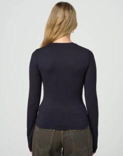 Supersoft Long Sleeve Top -Outlet Glassons Store limmy slinky longsleeve black back tl55301pch