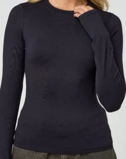 Supersoft Long Sleeve Top -Outlet Glassons Store limmy slinky longsleeve black imageback tl55301pch
