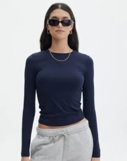 Oversized Bomber Jacket 41 Oversized Bomber Jacket -Outlet Glassons Store limmy slinky longsleeve navy blazer front tl55301pch 1