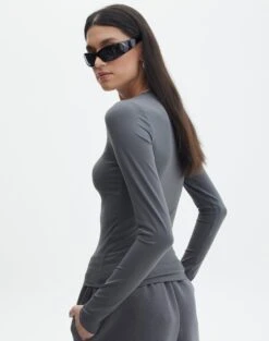 Supersoft Long Sleeve Top -Outlet Glassons Store limmy slinky longsleeve shadow dancer back tl55301pch