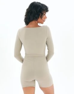 Active Supersoft Long Sleeve Unitard -Outlet Glassons Store lita longsleeve jumpsuit on the rocks back sw54737ss