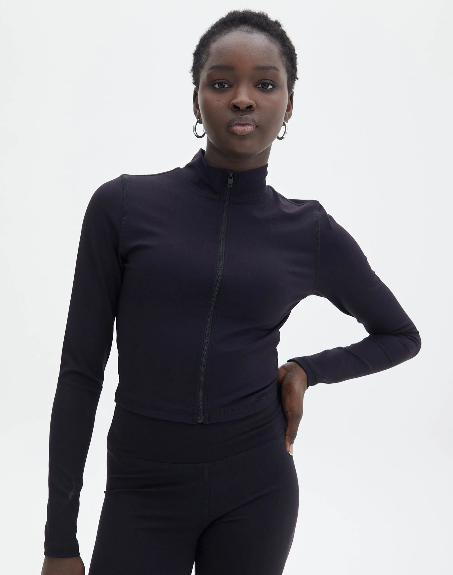 Active Supersoft Long Sleeve Zip Front Crop Top 3 Active Supersoft Long Sleeve Zip Front Crop Top