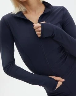 Active Supersoft Long Sleeve Zip Front Crop Top 36 Active Supersoft Long Sleeve Zip Front Crop Top -Outlet Glassons Store loko long sleeve zip front top navy blazer imageback tc105938ss