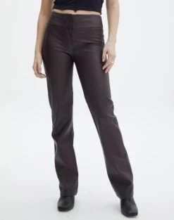 Faux Leather Low Rise Pant 28 Faux Leather Low Rise Pant -Outlet Glassons Store lolo low rise leather pant its soy cute full pw83861pu