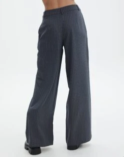 Mid Rise Striped Relaxed Leg Pant 16 Mid Rise Striped Relaxed Leg Pant -Outlet Glassons Store lorence pinstripe pant grey pinstripe back pw69506stp