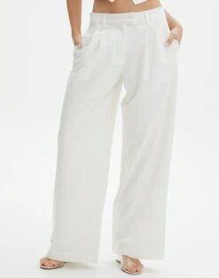 Mid Rise Wide Leg Pant -Outlet Glassons Store loretta wide leg pant milk full pw51730pln