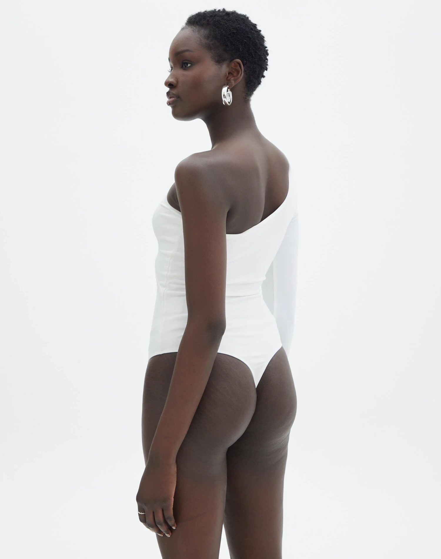 Supersoft One Shoulder Long Sleeve Cut Out Bodysuit 12 Supersoft One Shoulder Long Sleeve Cut Out Bodysuit - Image 10