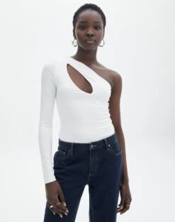 Supersoft One Shoulder Long Sleeve Cut Out Bodysuit 28 Supersoft One Shoulder Long Sleeve Cut Out Bodysuit -Outlet Glassons Store lua asymmetric cut out bodysuit milk front tb116518pch
