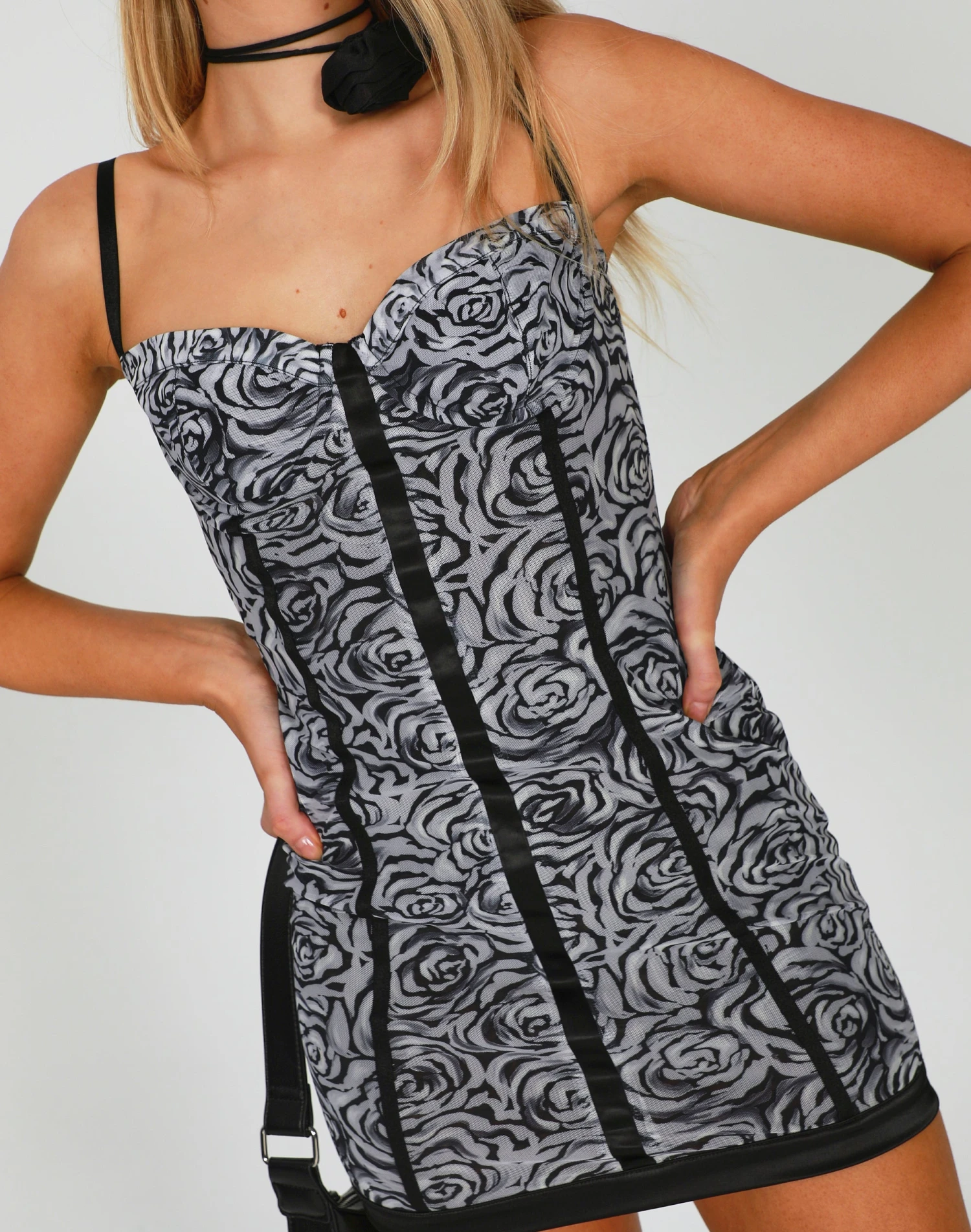 Floral Mesh Cupped Mini Dress 6 Floral Mesh Cupped Mini Dress - Image 4