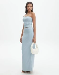 Denim Maxi Skirt 41 Denim Maxi Skirt -Outlet Glassons Store meg supersoft maxi skirt blue bubble front sl51179pln 3