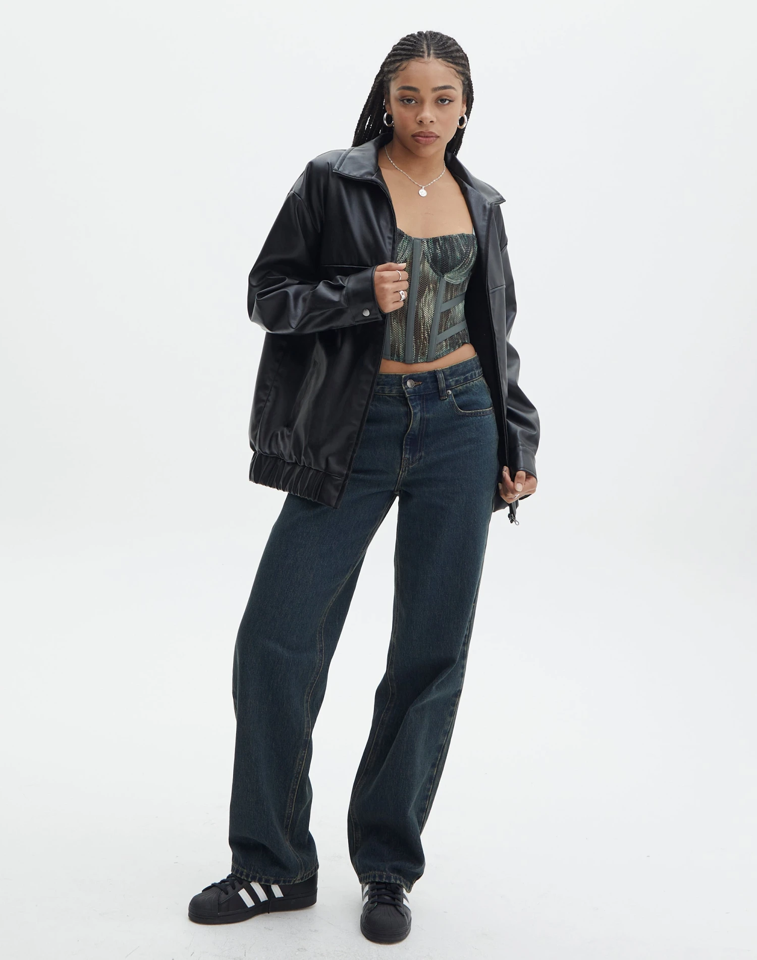 Printed Mesh Crop Corset Top 4 Printed Mesh Crop Corset Top - Image 2