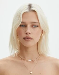 Plated Fine Chain Link Necklace -Outlet Glassons Store miki mix chain necklace pack gold front je108995nl 2