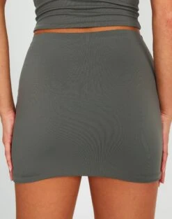 Supersoft Mini Skirt -Outlet Glassons Store minka supersoft mini skirt cypress back ss54706pln
