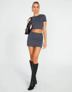 V-Neck Full Length Knit Jumper -Outlet Glassons Store minka supersoft mini skirt shadow dancer front ss54706pln 1
