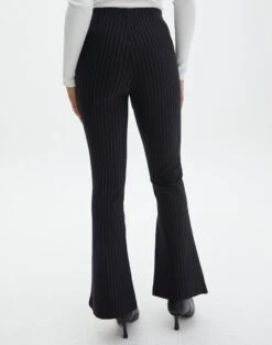 Pinstripe High Rise Flared Ponte Pant -Outlet Glassons Store minogue high rise flare ponte black pinstripe back pw52146str