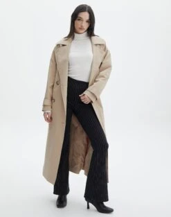 Wide Leg Pinstipe Tailored Pant -Outlet Glassons Store minogue super flare ponte pants black pinstripe front pw52146stp 3