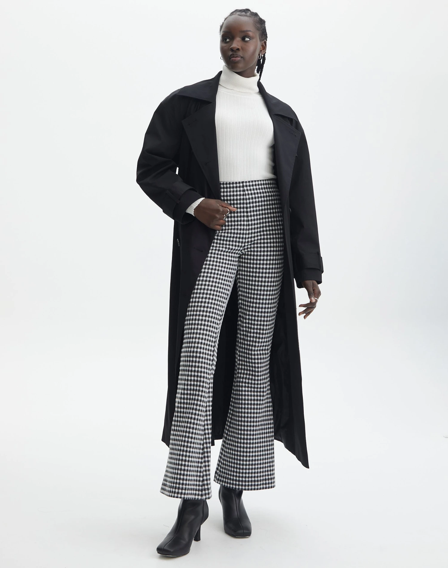 Gingham High Rise Flare Ponte Pant 3 Gingham High Rise Flare Ponte Pant