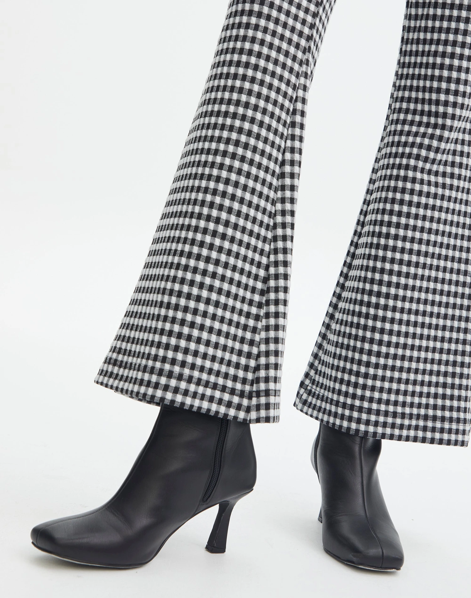 Gingham High Rise Flare Ponte Pant 6 Gingham High Rise Flare Ponte Pant - Image 4
