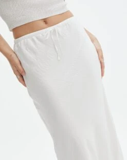 Drawstring Satin Maxi Skirt 25 Drawstring Satin Maxi Skirt -Outlet Glassons Store molly satin maxi skirt white imageback sl137027satl