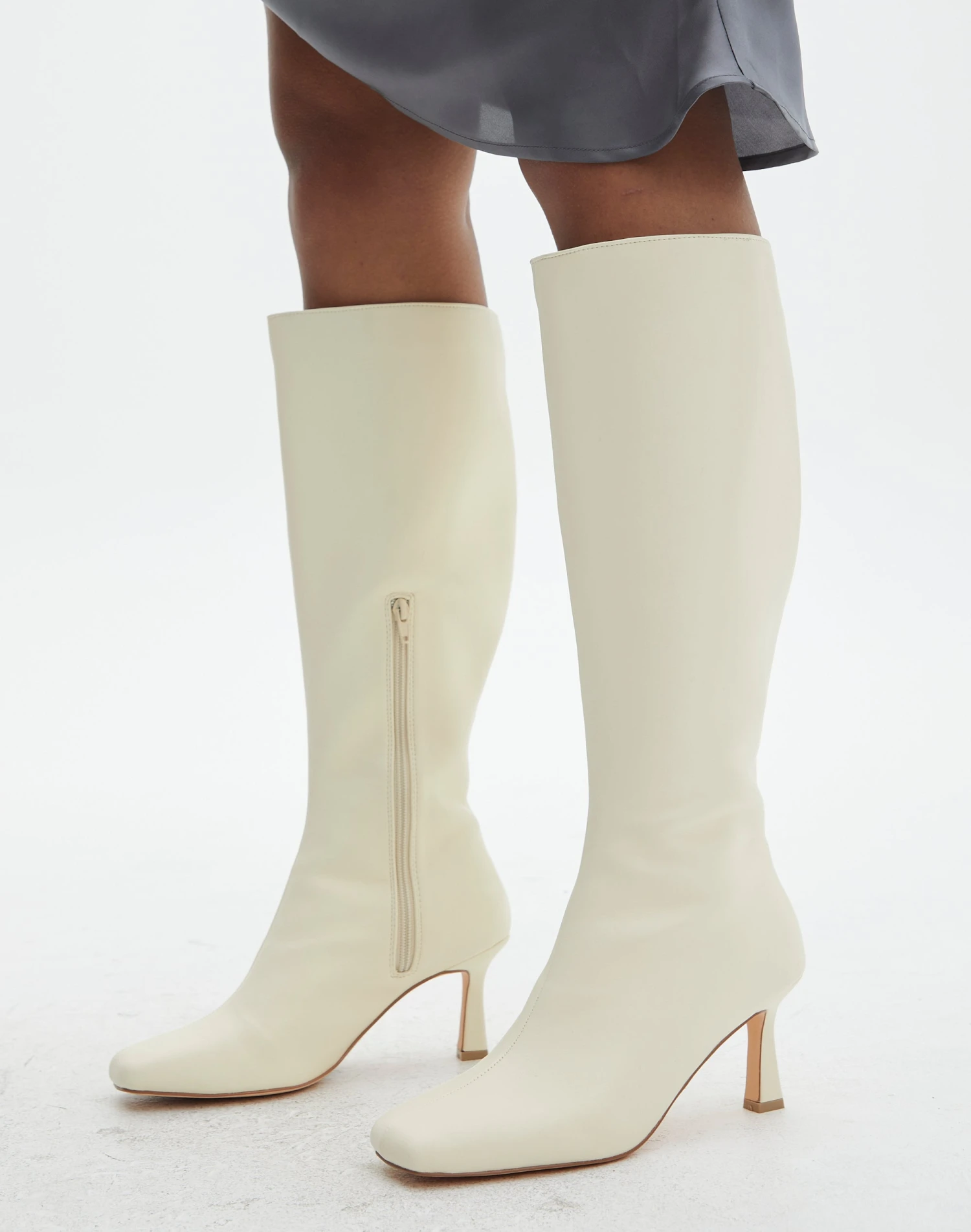 Faux Leather Side Split Zip Midi Skirt 10 Faux Leather Side Split Zip Midi Skirt - Image 8