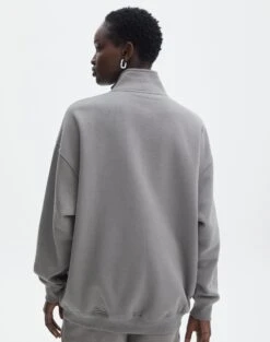 Oversized Print Quarter Zip Sweater -Outlet Glassons Store o olivia oversized quarter zip leisuregunsmoke back tl97172oprt