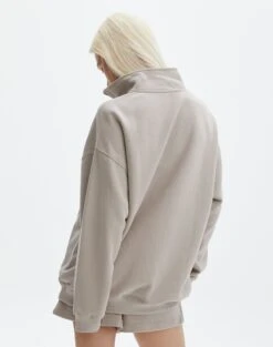 Oversized Quarter Zip Sweater -Outlet Glassons Store o olivia oversized quarter zip on the rocks back tl97172ocot
