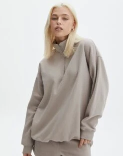 Oversized Hoodie -Outlet Glassons Store o olivia oversized quarter zip on the rocks front tl97172ocot 2