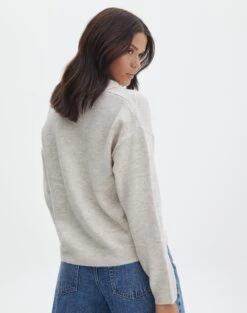 Long Sleeve Collared Knit 24 Long Sleeve Collared Knit -Outlet Glassons Store obisanya open neck neutral back kl78685rpol